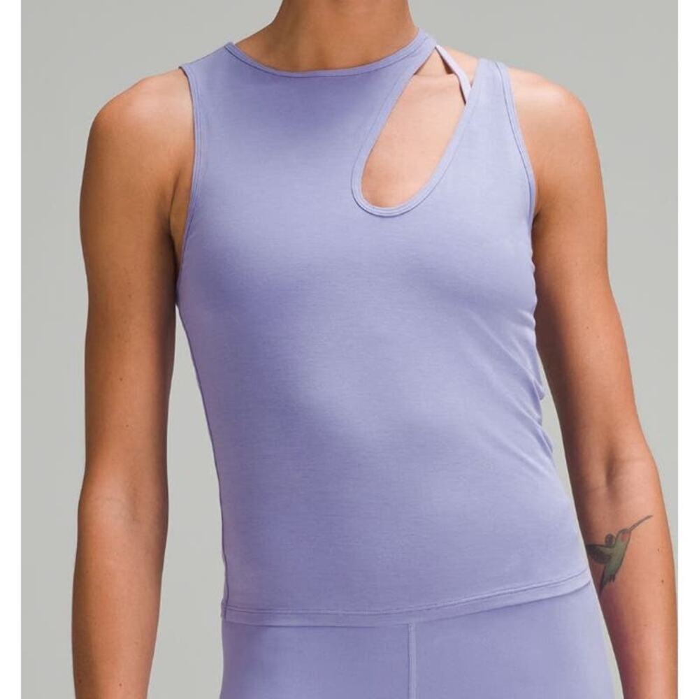 *NWT, Lululemon, Women, Shoulder Cut-Out Yoga Tank, Sz 8, Purple